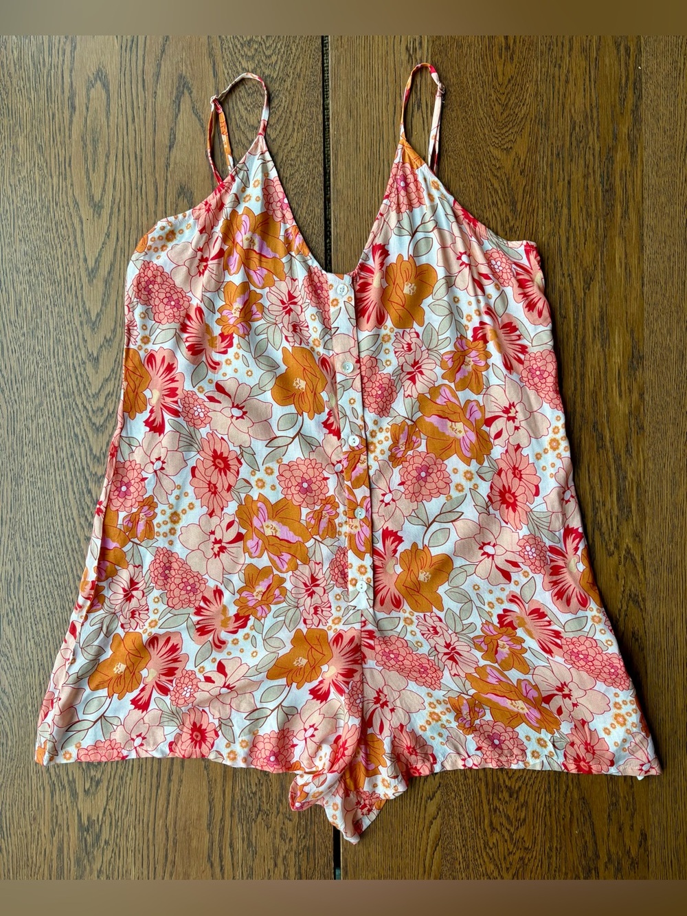 Miiyu par Simons Floral Button Romper Playsuit NWT - L